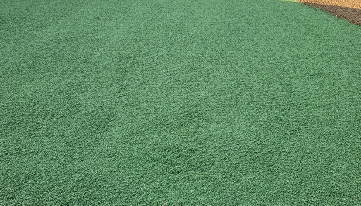 Fresh hydroseed lawn application by Chop Chop Landscaping in Harrisburg, PA showing even green coverage