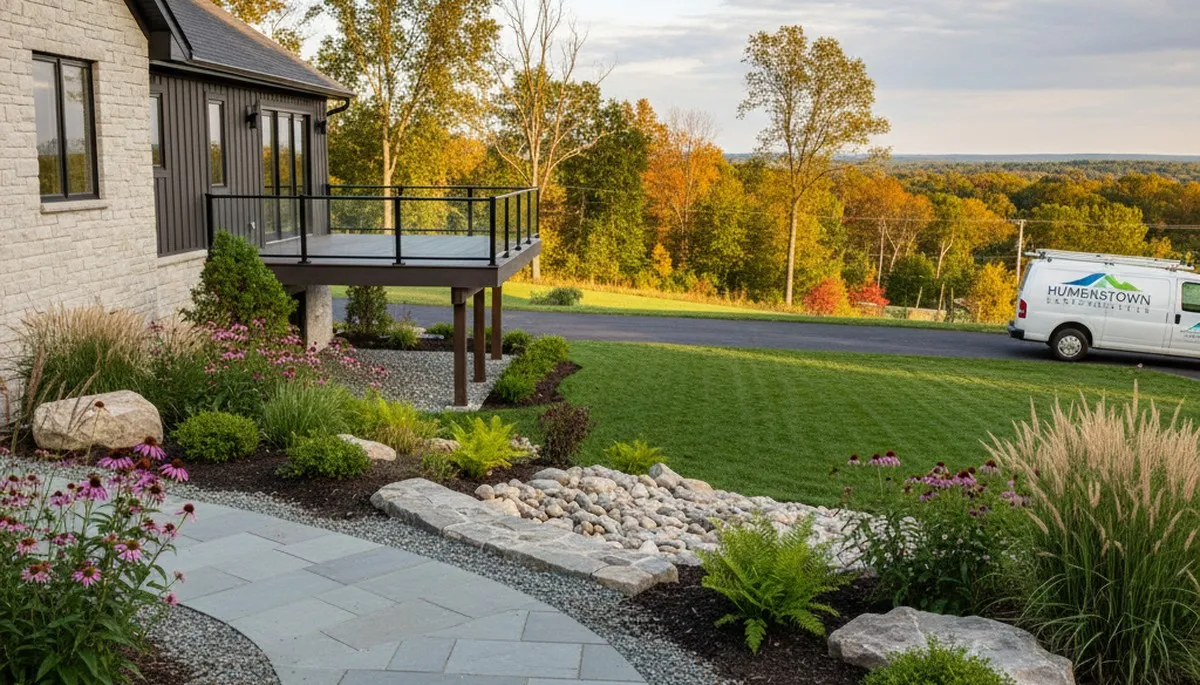 Landscaping crew serving Harrisburg, PA with professional yard care and outdoor maintenance