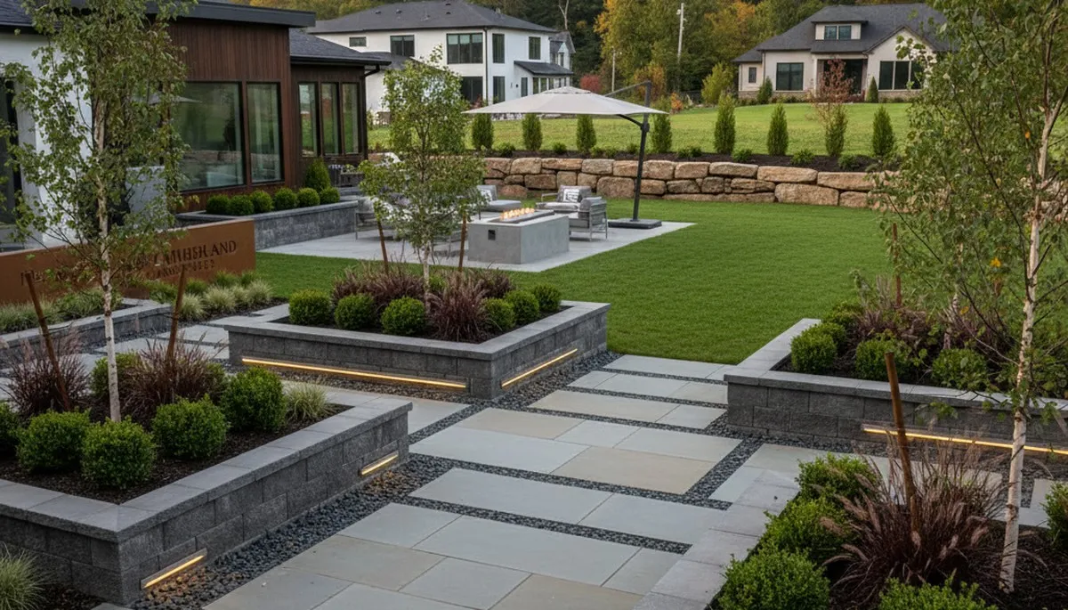 Landscaping service in Harrisburg, PA improving a commercial property with professional landscape care